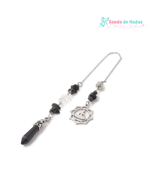 Péndulo Obsidiana con Yoga (Protección)
