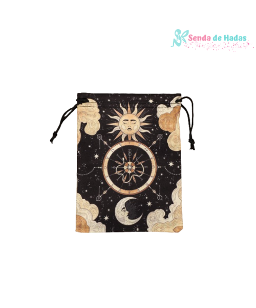 Bolsa para cartas Tarot, (Sol y Luna)