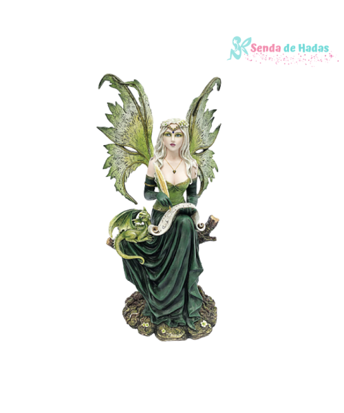 Hada Gaia, con pergamino